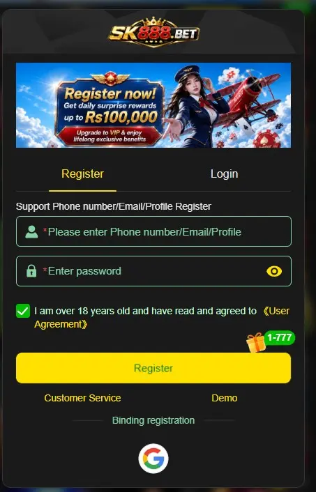 sk777game register